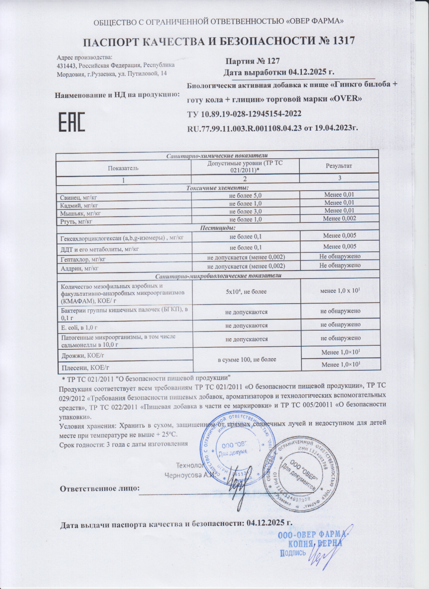 Паспорт №122025